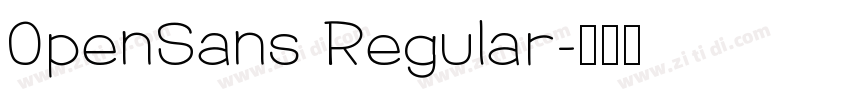 0penSans Regular字体转换